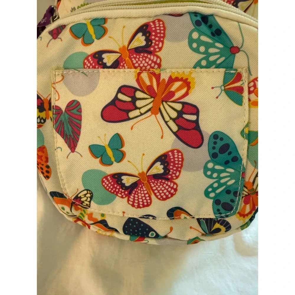 Lily Bloom Butterfly Print Crossbody Backpack Convertible Bag Purse Mini Adjust